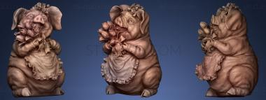 3D мадэль Влюбленная свинка (STL)